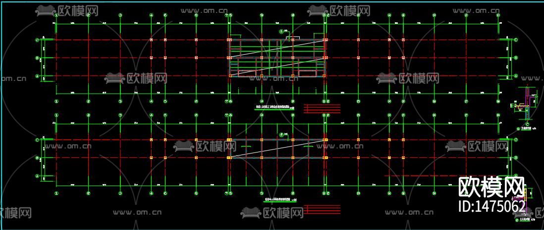中学看台cad施工图下载（渲染图1）