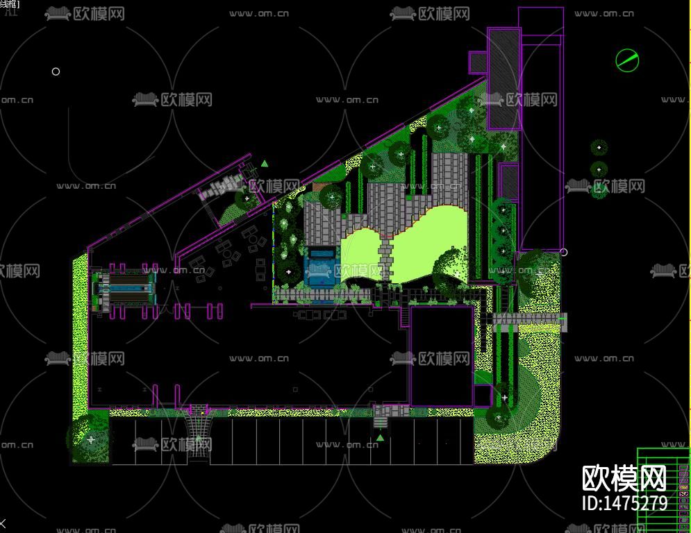景观规划cad施工图下载（渲染图4）