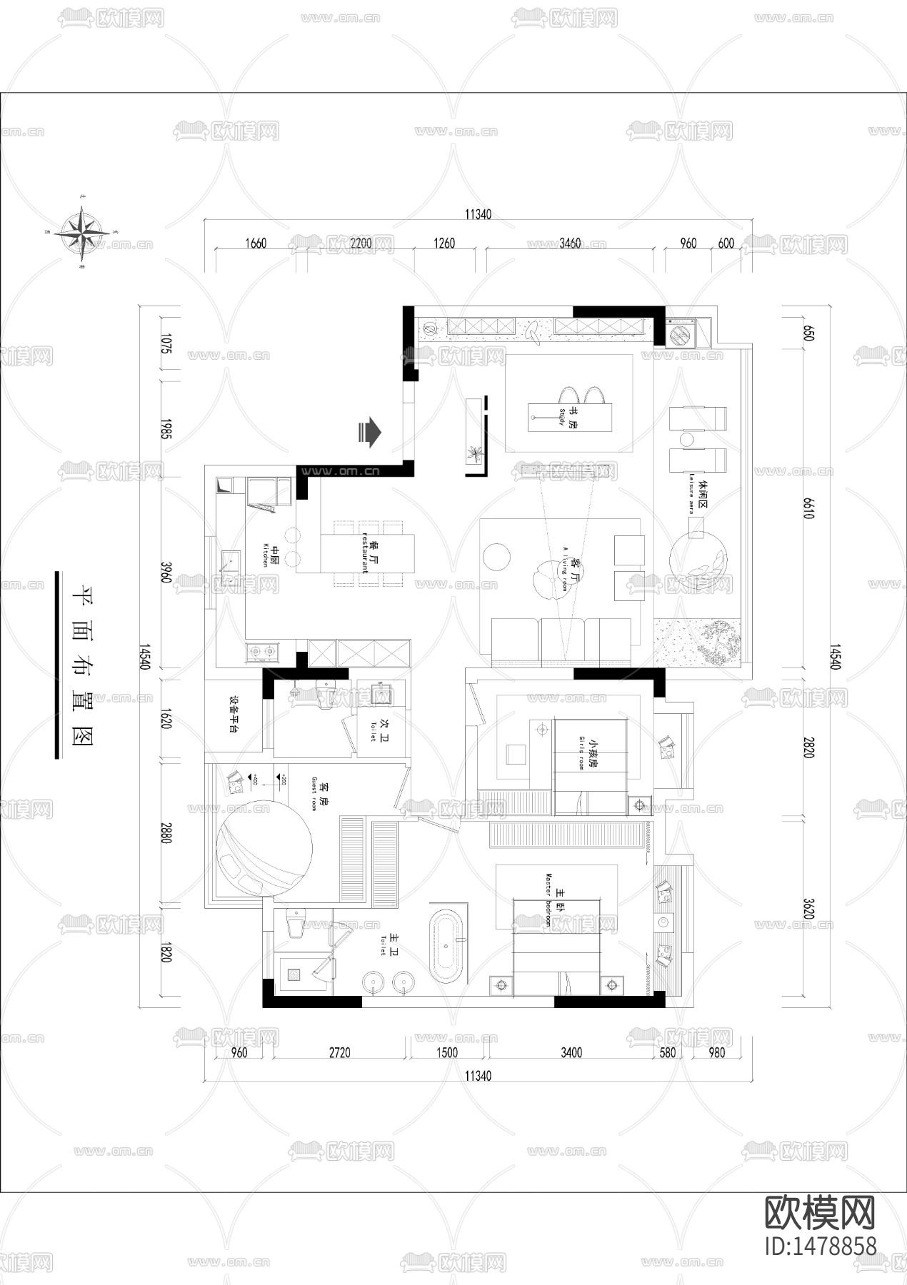 平面cad优化图