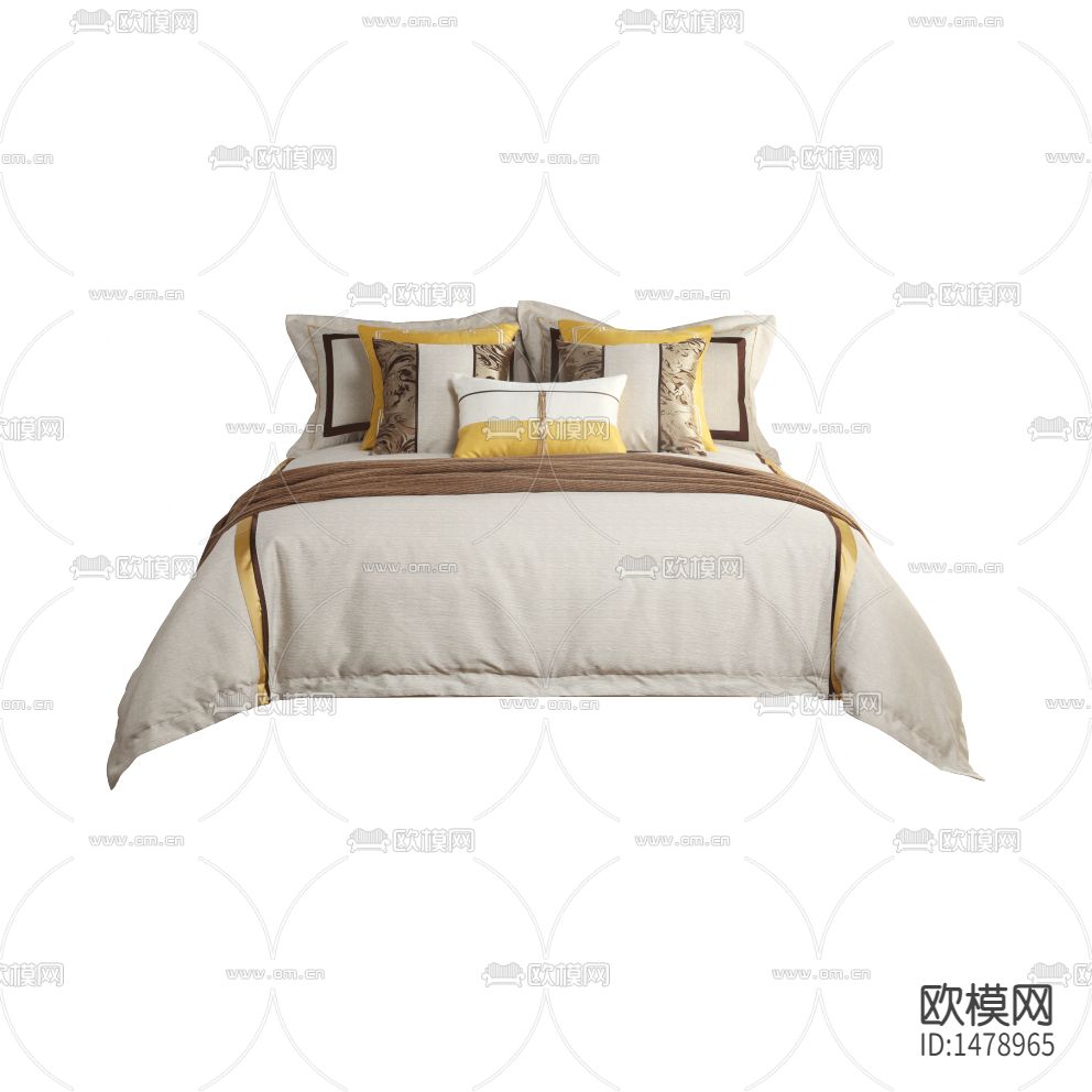 新中式简约创意布艺床品
