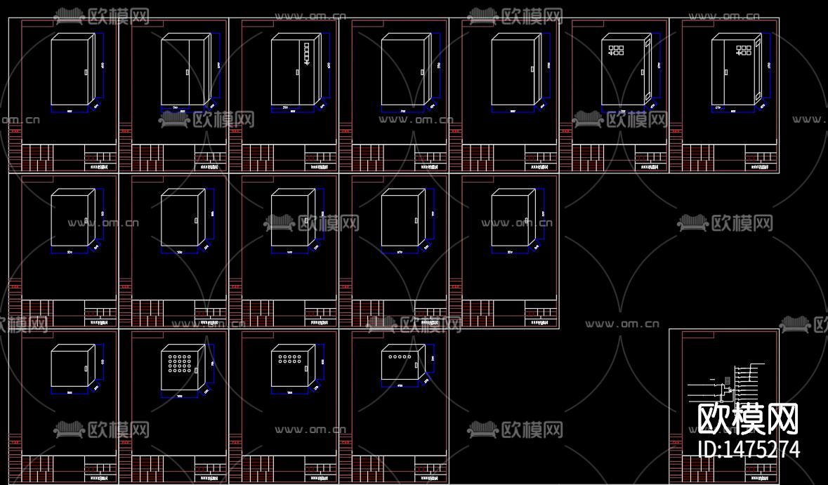 小三箱钣金图纸下载（渲染图1）
