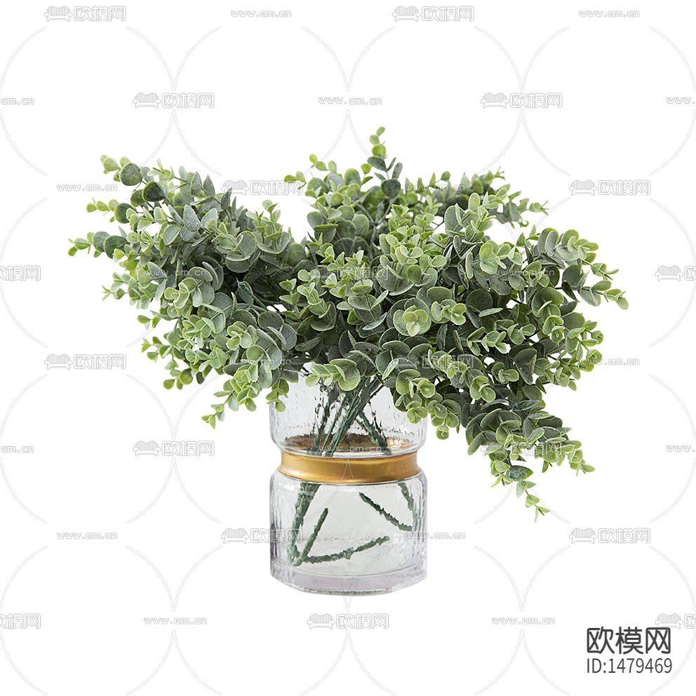 现代简约创意玻璃金属摆放绿植