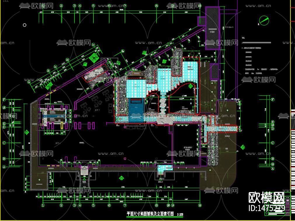 景观规划cad施工图下载（渲染图5）
