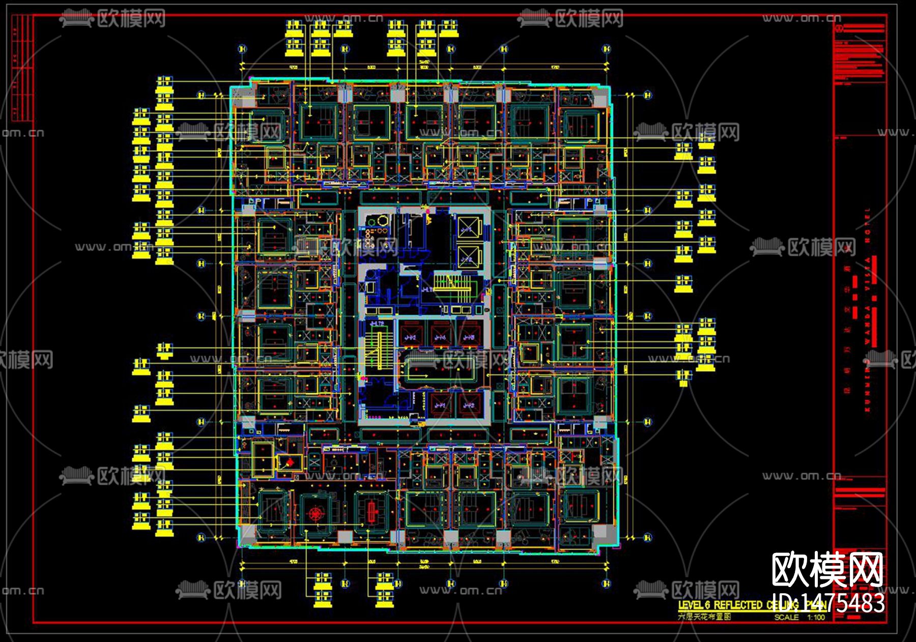 酒店cad施工图下载（渲染图10）