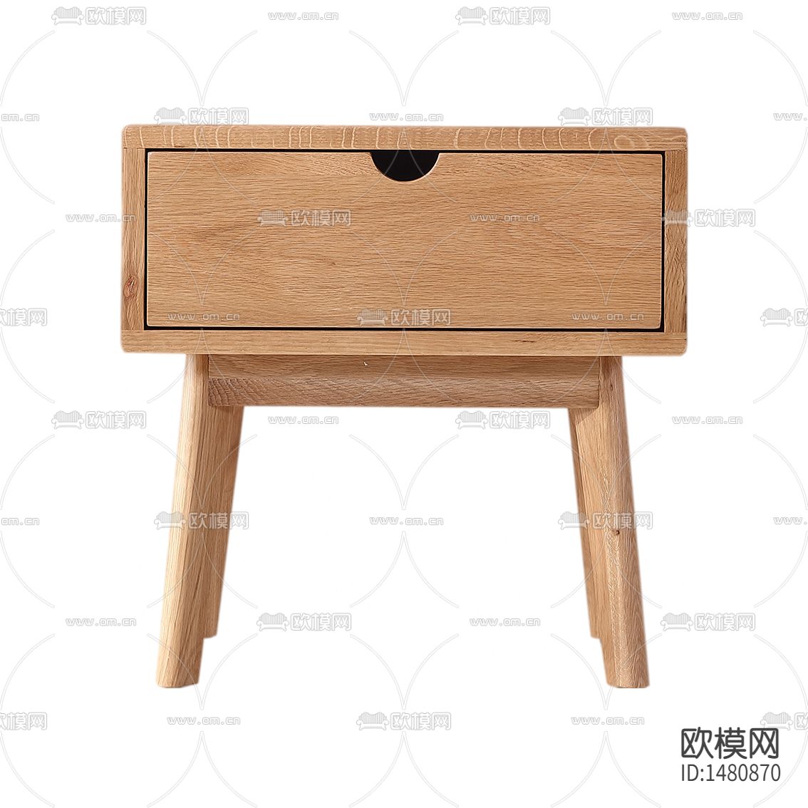 北欧简约实木床头柜下载