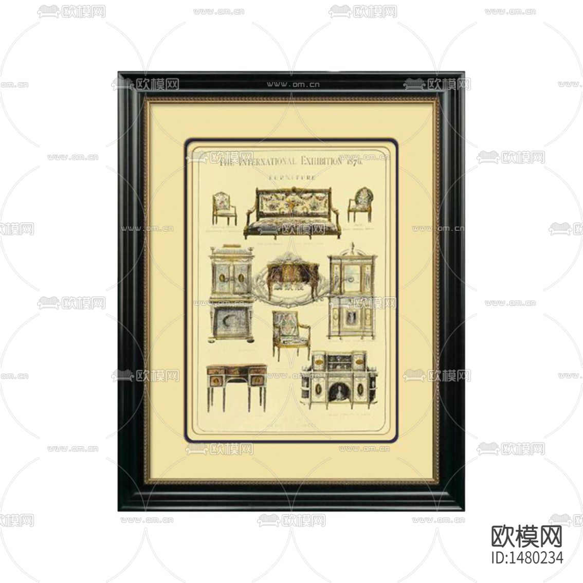 欧式古典实木雕花相框下载