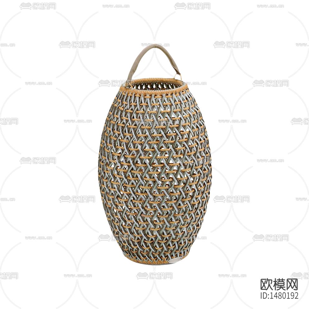 北欧简约藤编台灯下载