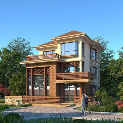 现代独栋别墅su模型