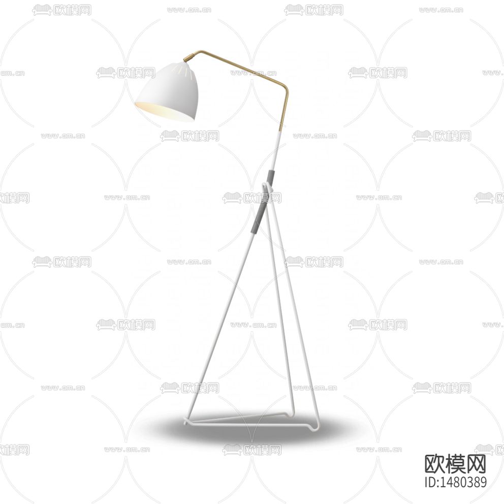 北欧简约白色金属落地灯