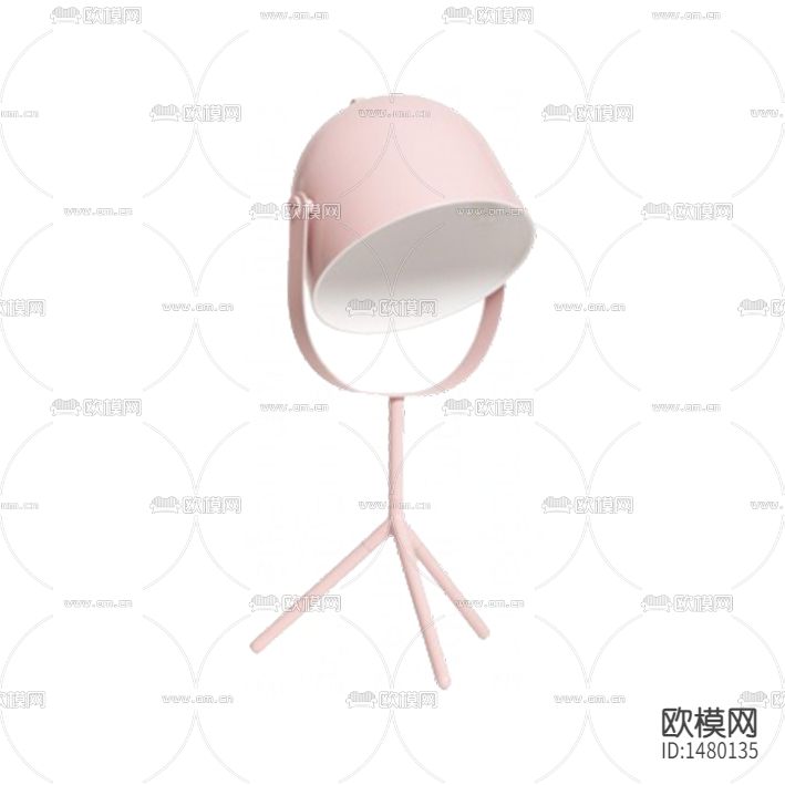 北欧简约粉色金属台灯下载