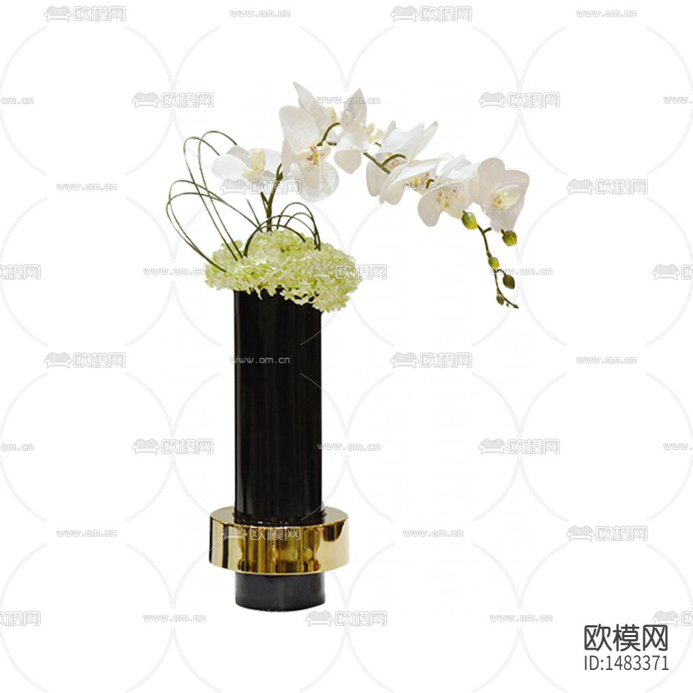 现代轻奢创意金属玻璃花瓶摆放花艺