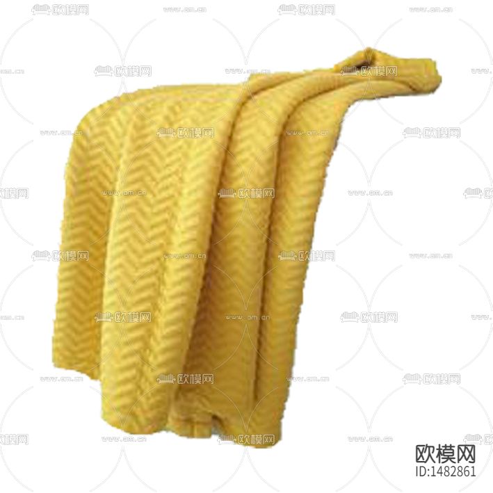 现代简约黄色布艺搭巾下载