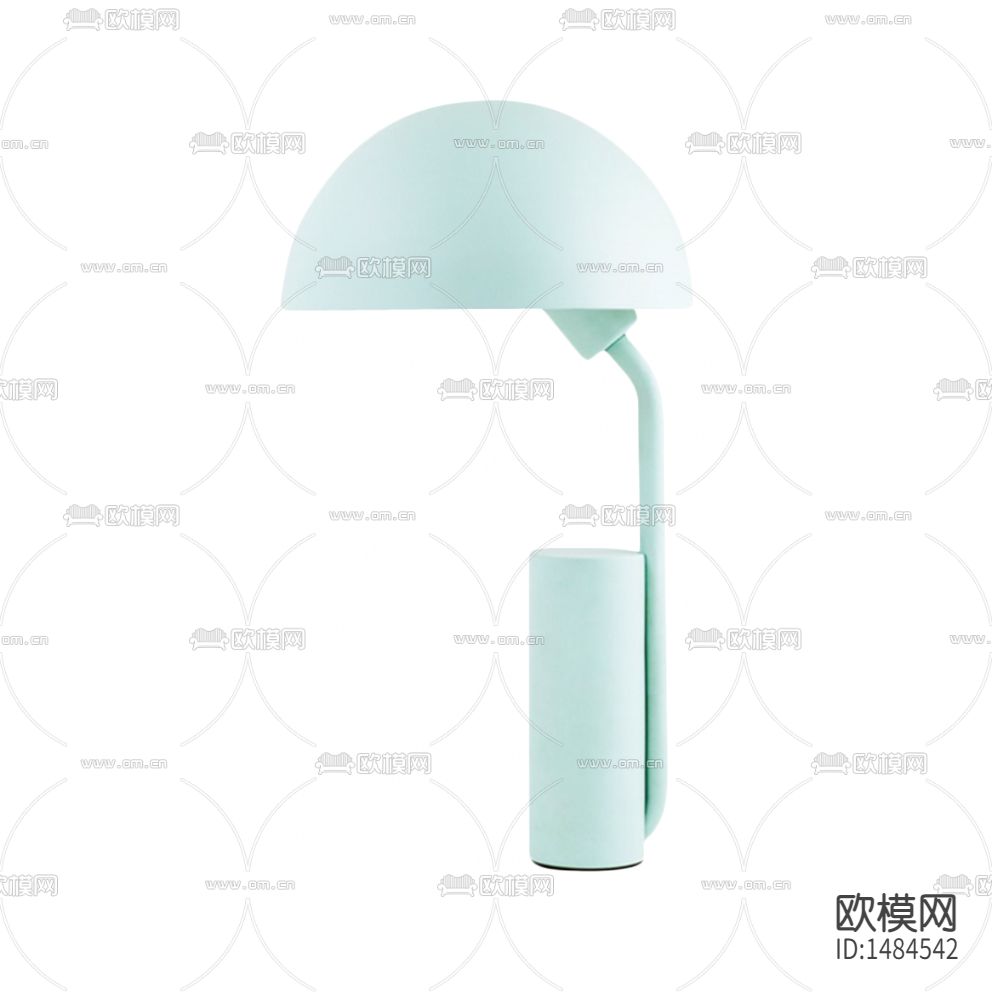 北欧简约粉蓝色金属台灯下载