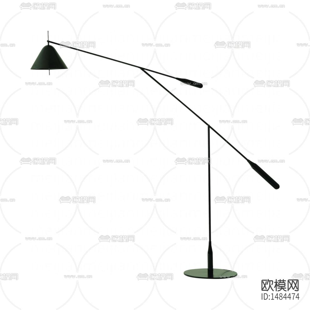 现代创意金属三折落地灯下载