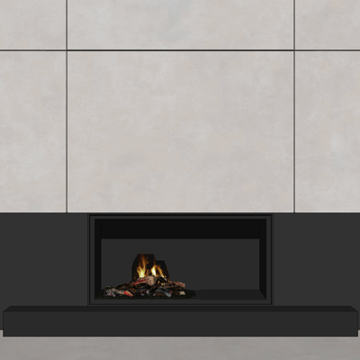  现代家居壁炉壁火su模型 