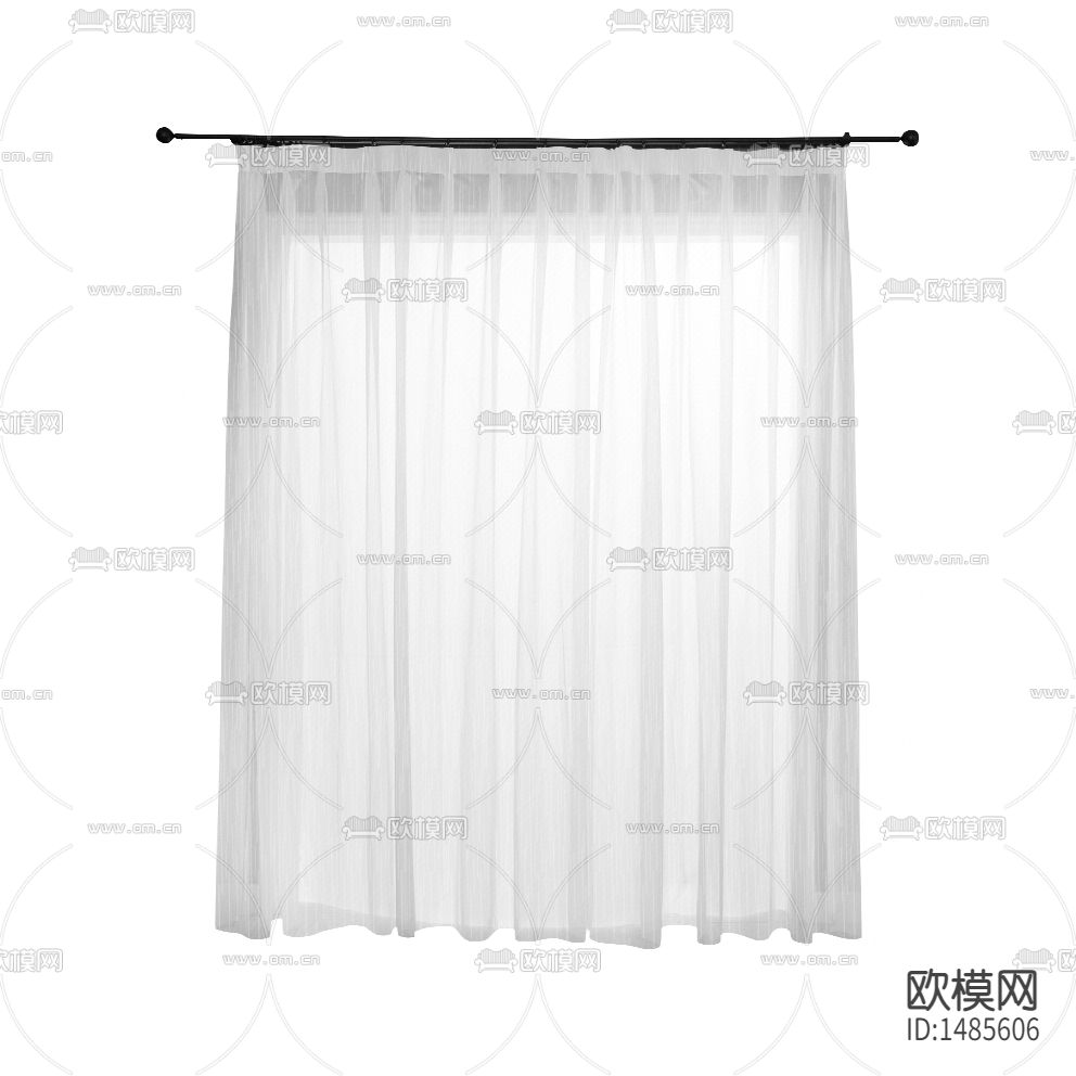 现代简约白色纱帘