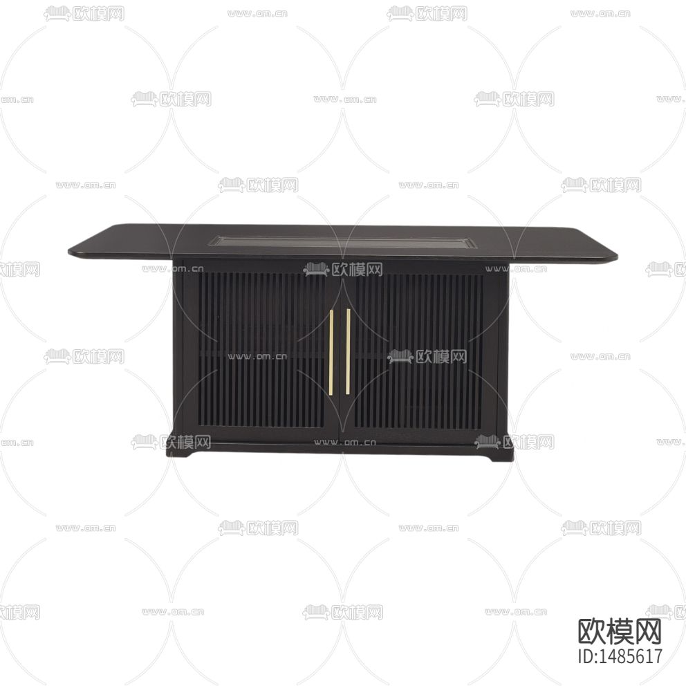 新中式禅意实木茶桌下载