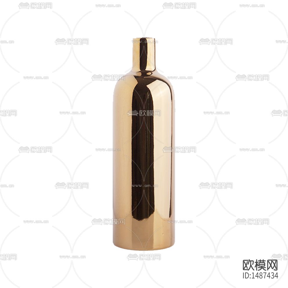 现代轻奢金色金属花瓶下载