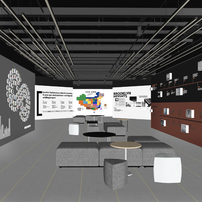  现代展厅su模型 