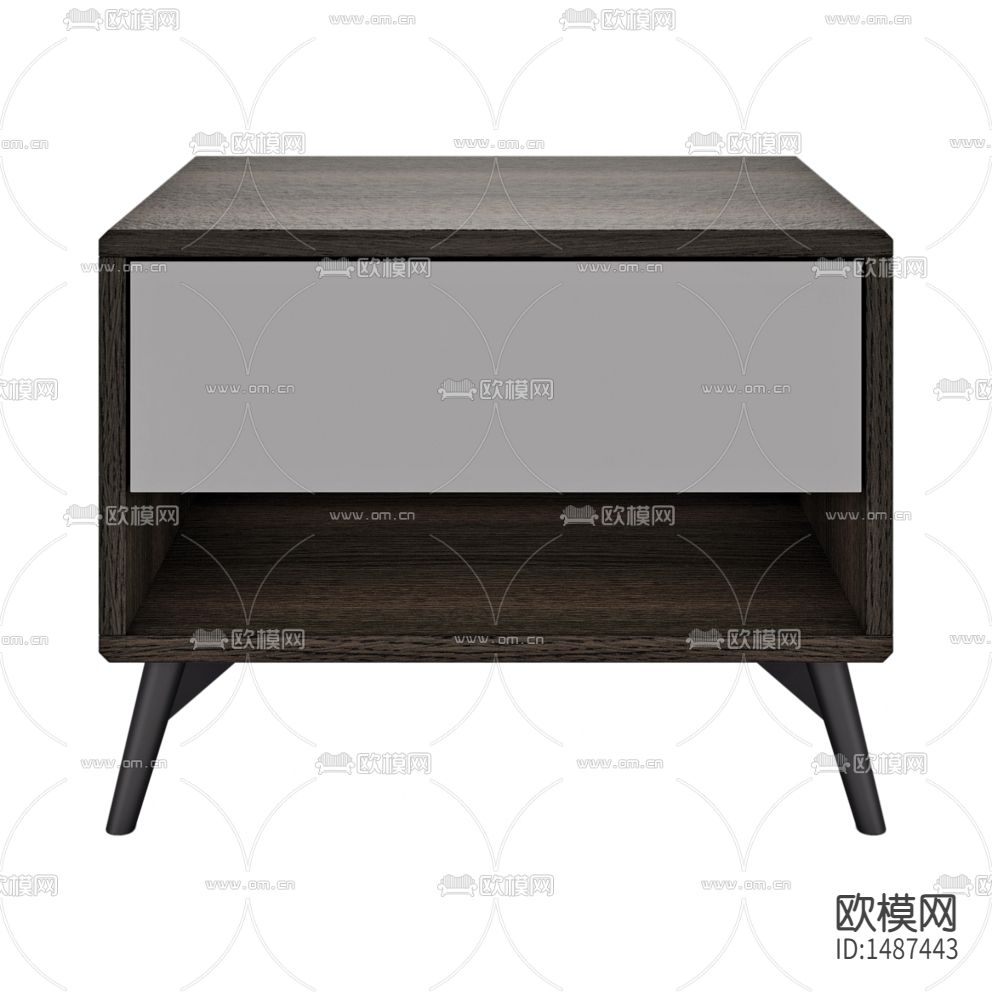 北欧简约创意实木床头柜下载