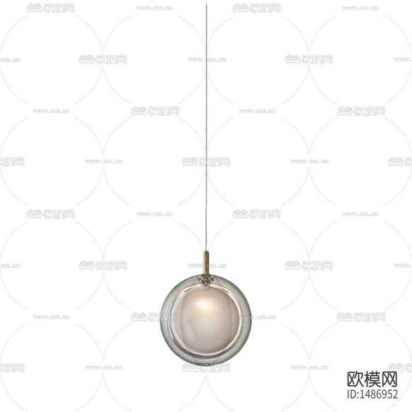 现代简约球状玻璃吊灯下载