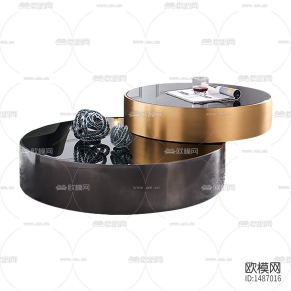 现代轻奢创意金属圆形茶几下载