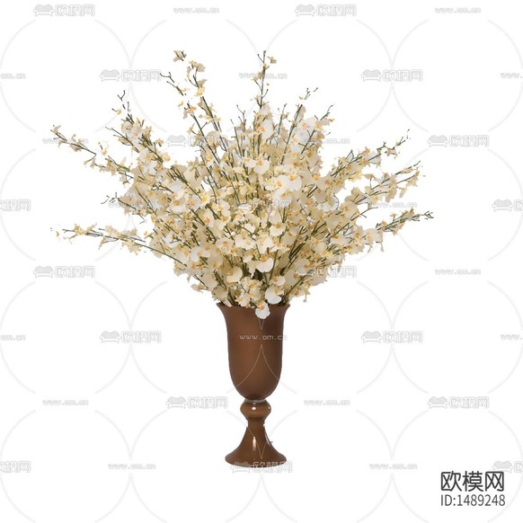 简欧创意褐色陶瓷花瓶摆放花艺下载