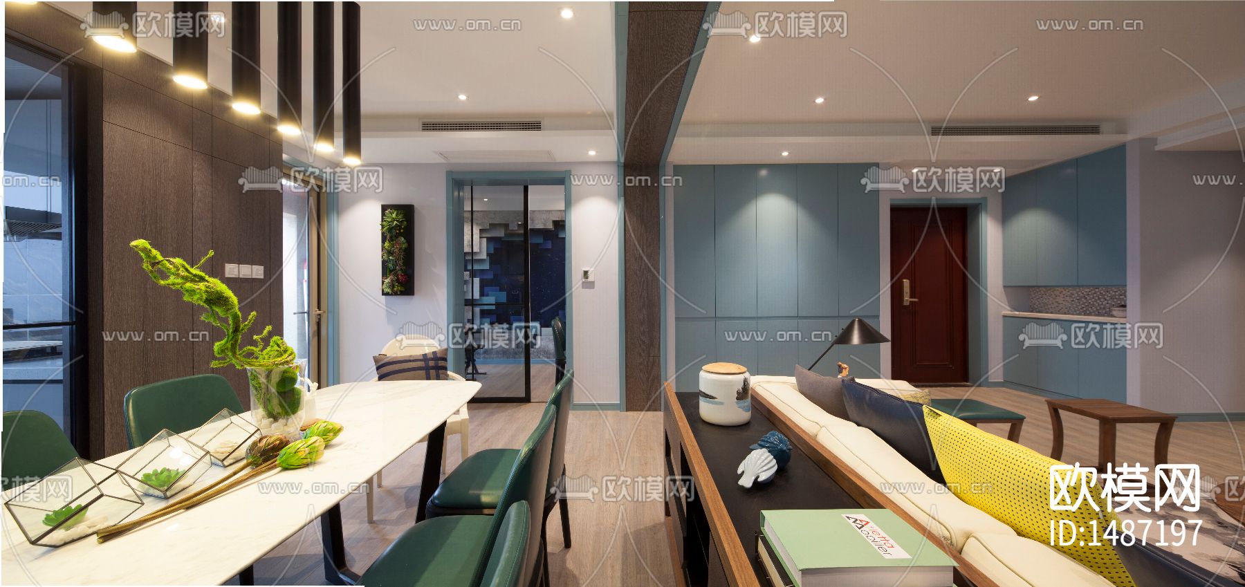 家装设计cad施工图下载（渲染图7）