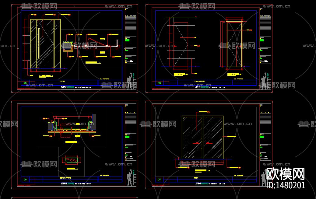 重庆东和院别墅样板房cad节点图下载（渲染图6）