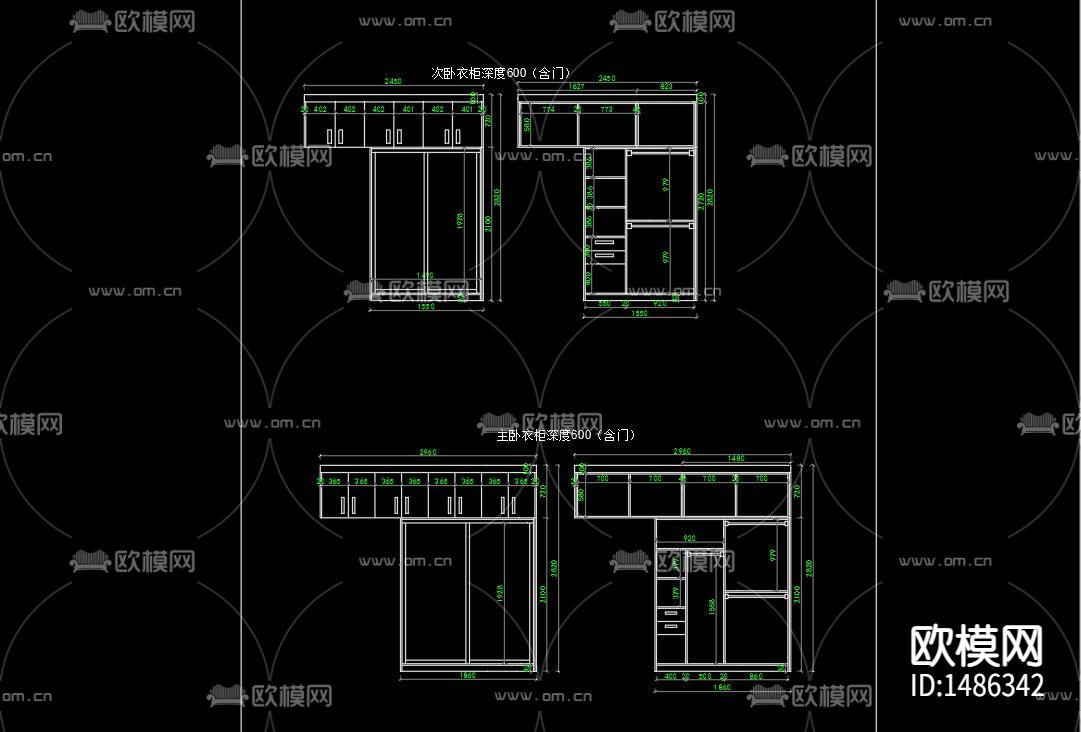 柜体cad图库下载（渲染图2）