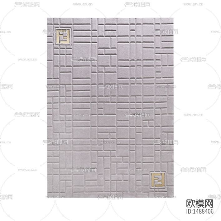 北欧简约创意印痕布艺不锈钢装饰地毯下载