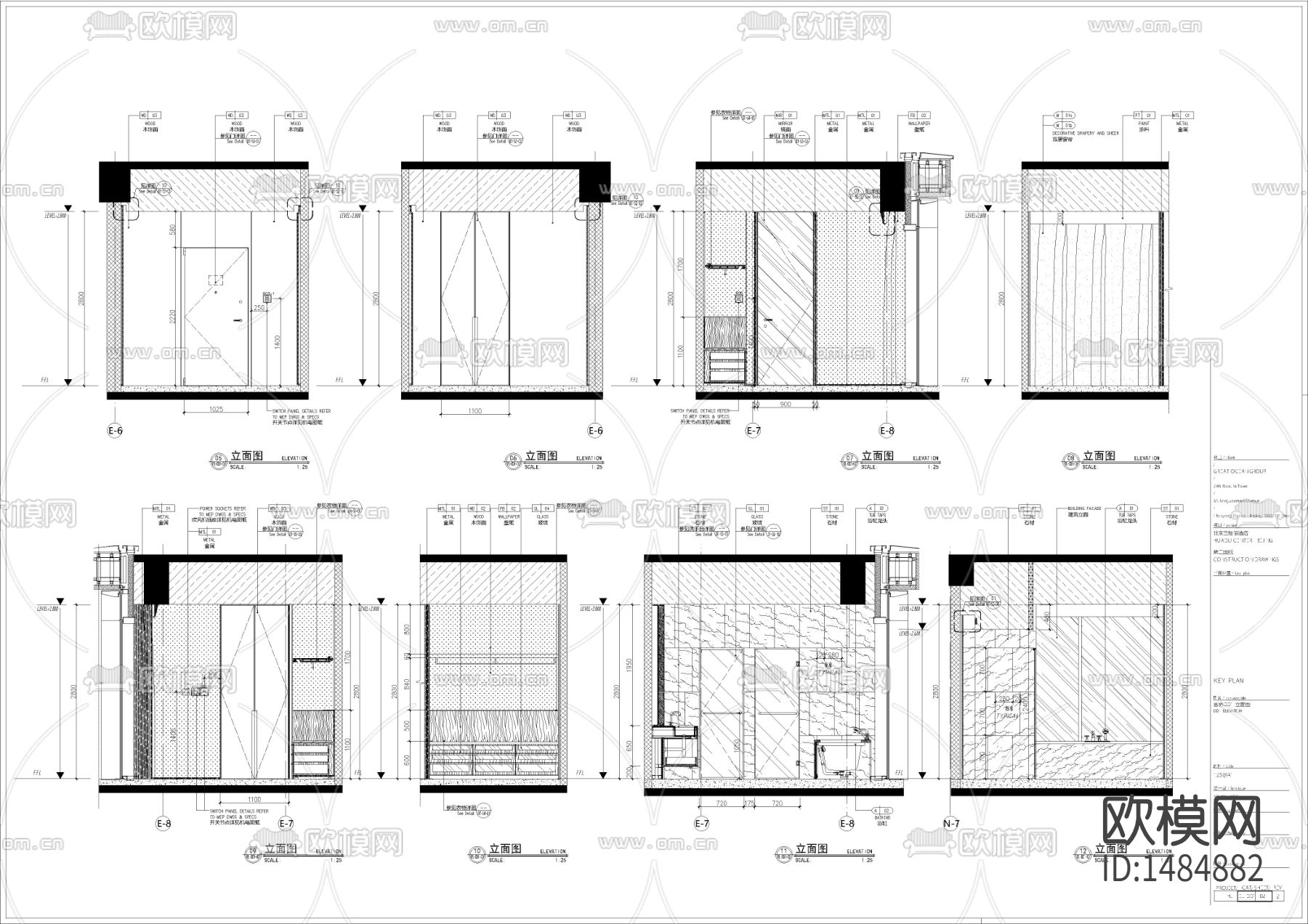 样板间cad施工图下载（渲染图5）