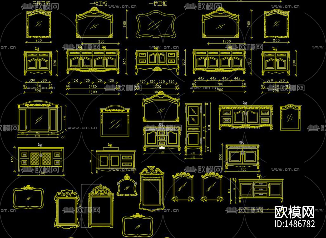 常用柜子cad图库下载（渲染图5）
