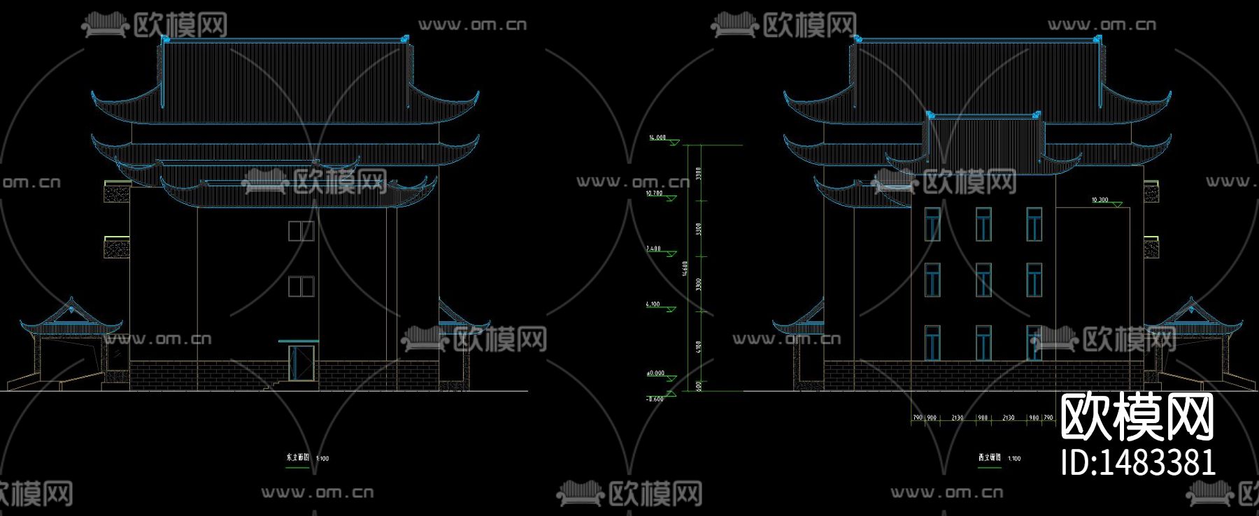 疗养院cad施工图下载（渲染图5）