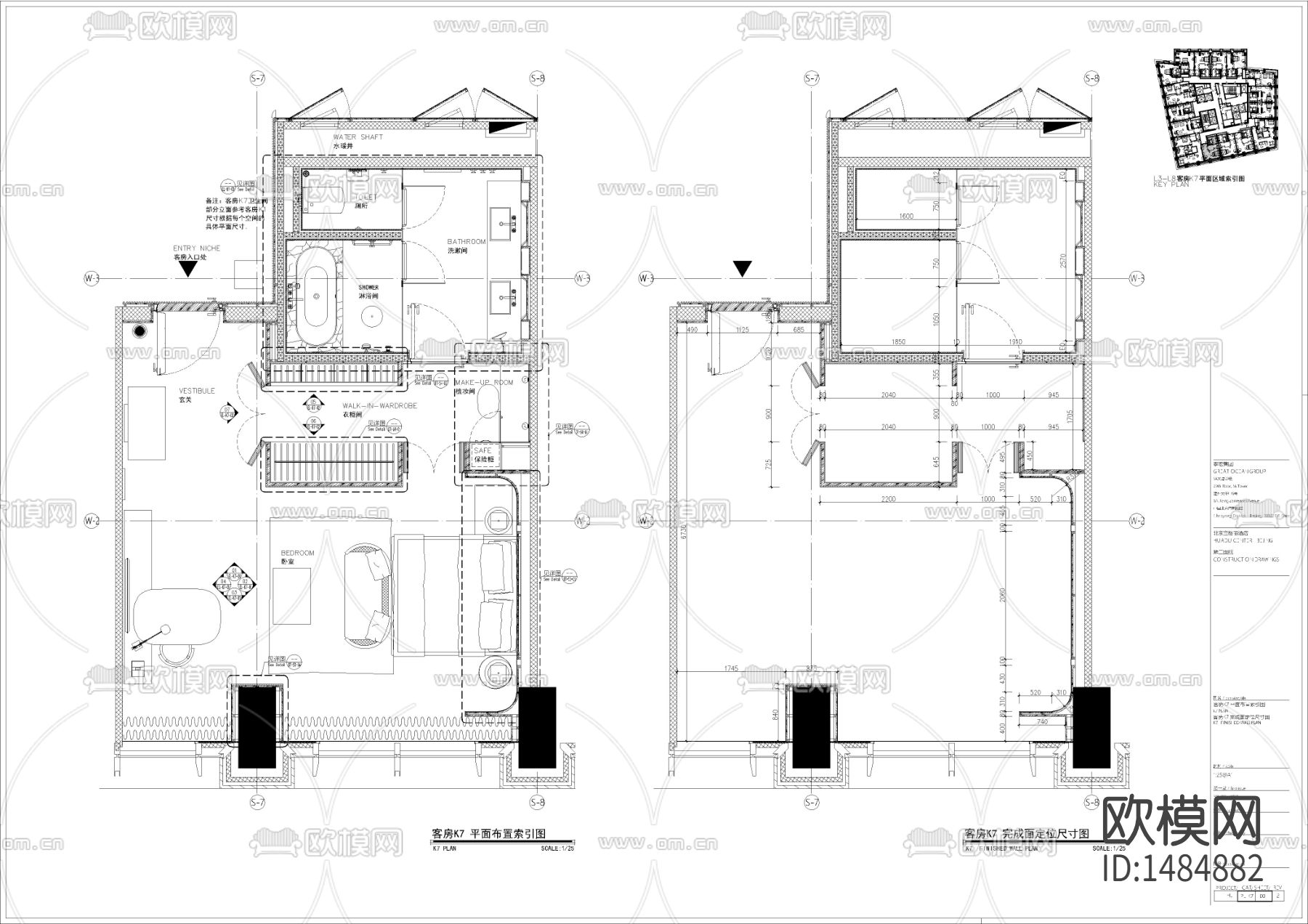 样板间cad施工图下载（渲染图3）