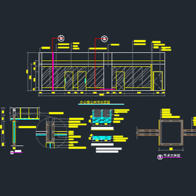  玻璃隔断节点大样 