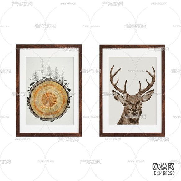北欧创意动物装饰画下载