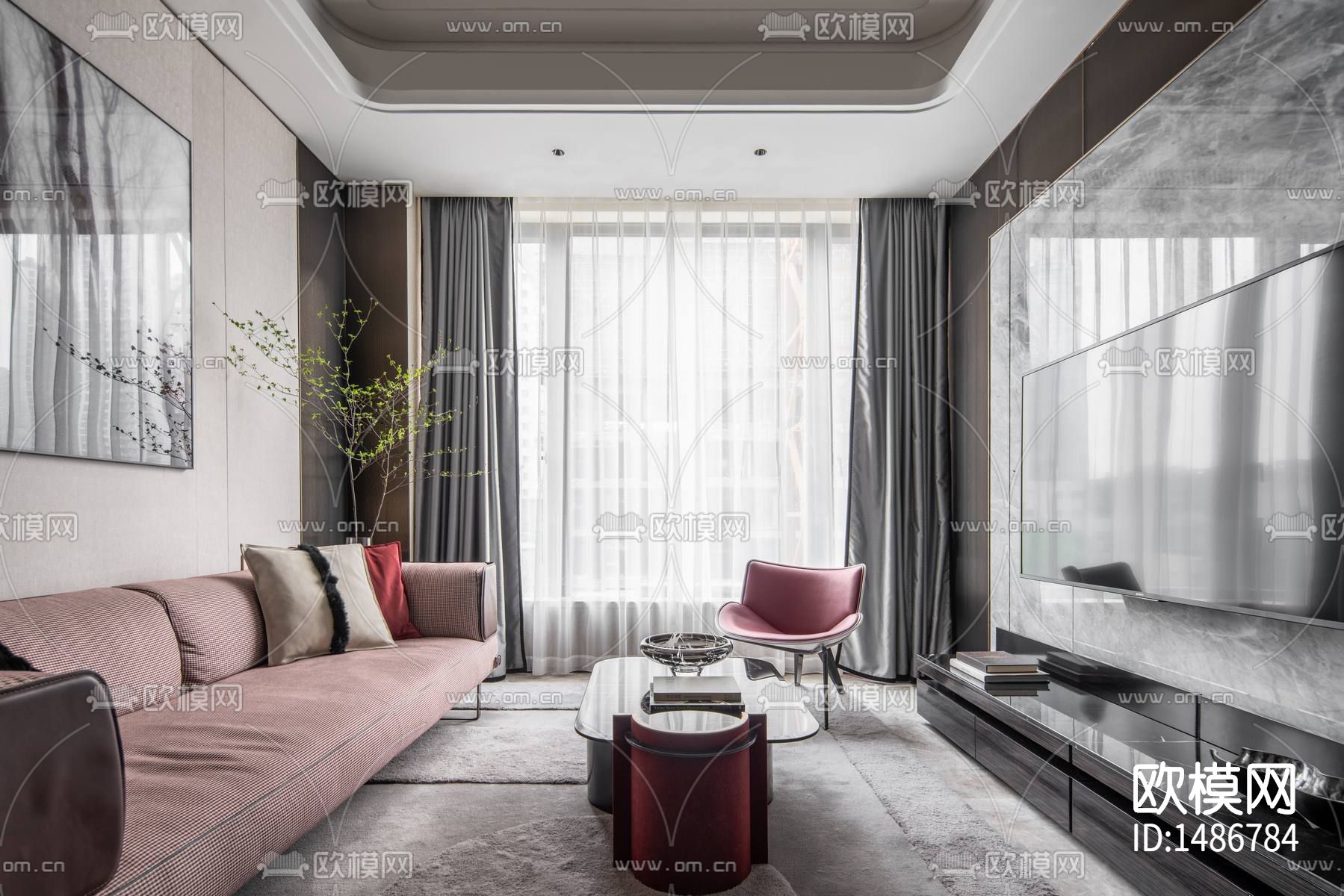 家装设计cad施工图下载（渲染图4）