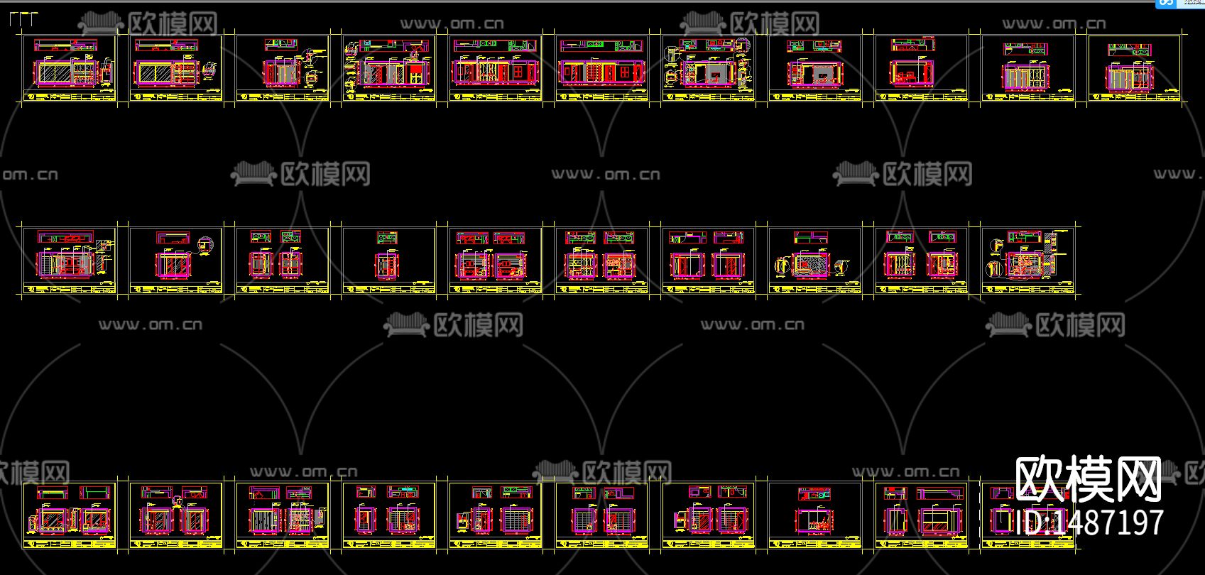 家装设计cad施工图下载（渲染图4）