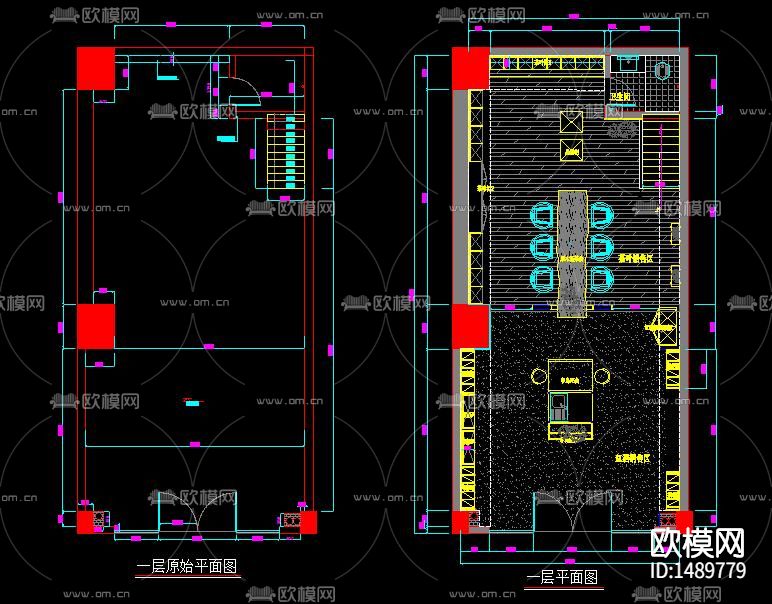 新中式会所cad施工图下载（渲染图6）