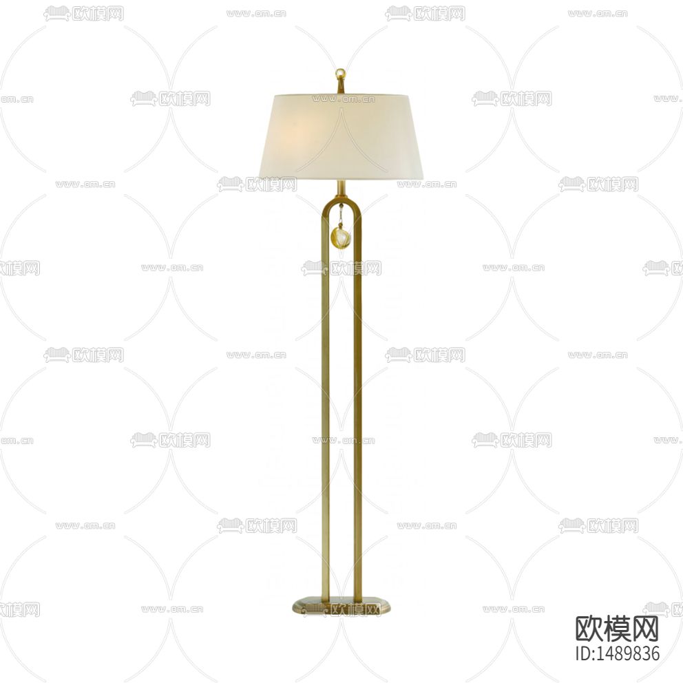 现代轻奢创意金属落地灯下载