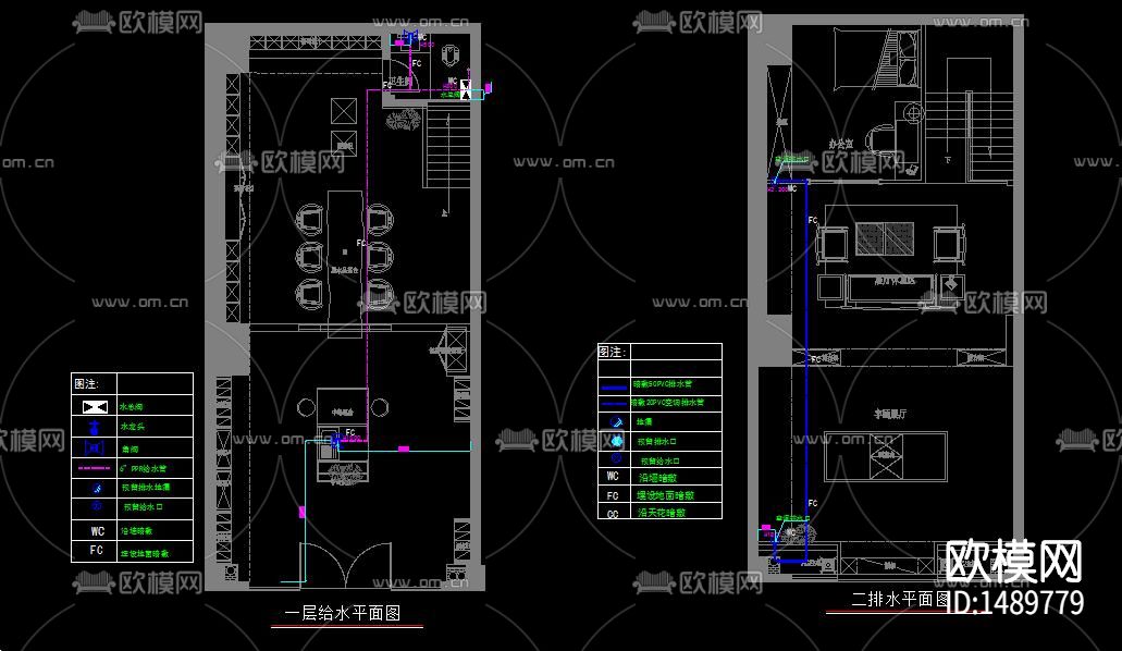 新中式会所cad施工图下载（渲染图7）