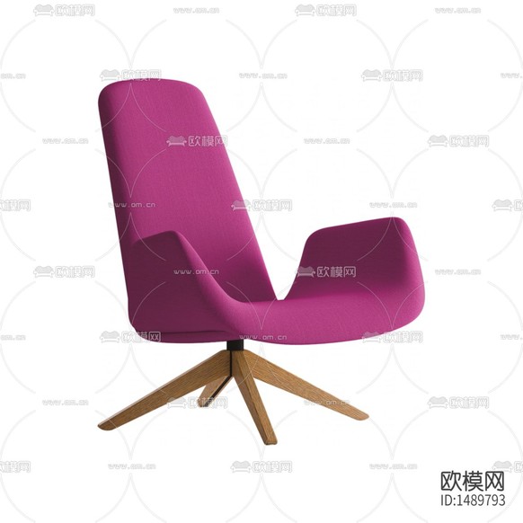 現(xiàn)代簡約創(chuàng)意紫紅色布藝實木休閑椅下載