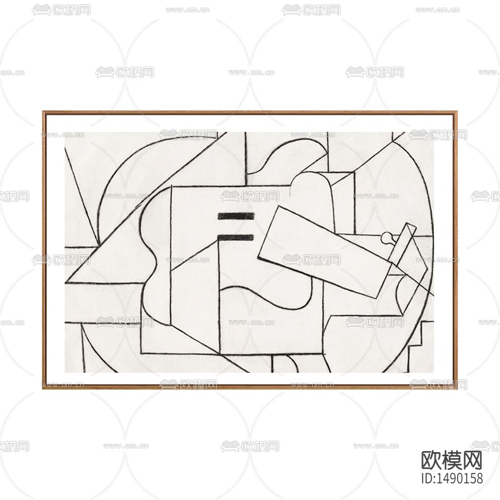 北欧简约几何线条装饰画下载