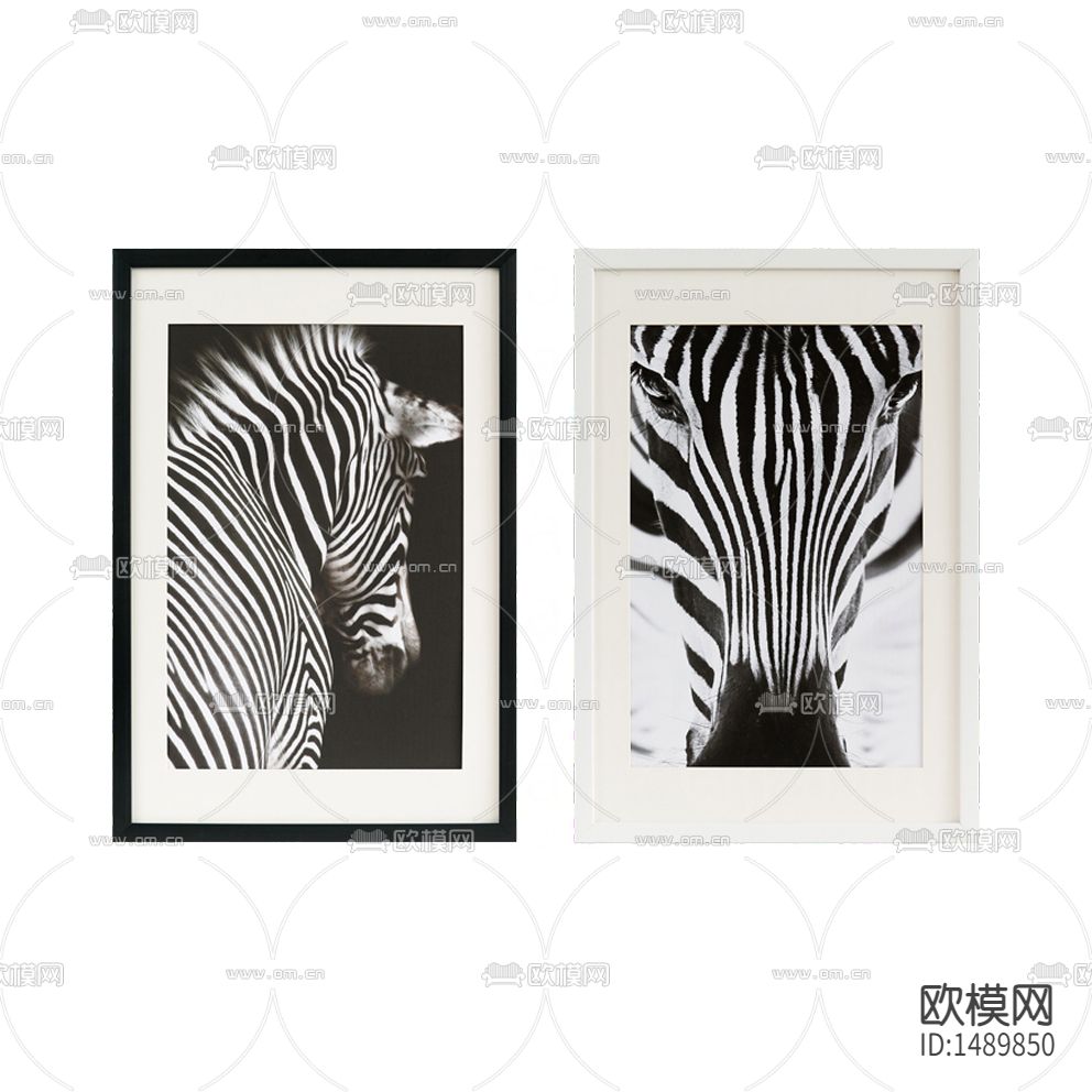 北欧简约创意斑马装饰画下载