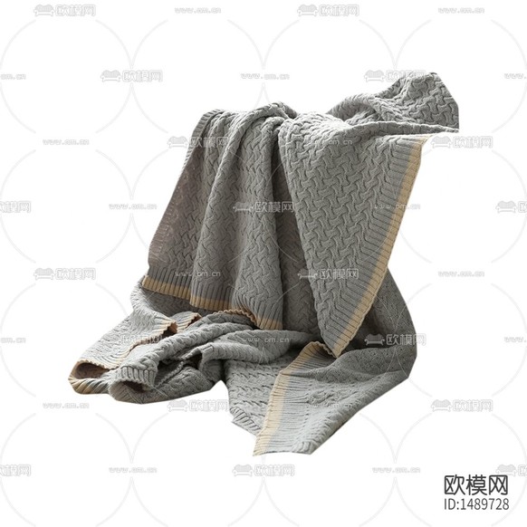 北欧简约创意灰色编织布艺搭巾下载