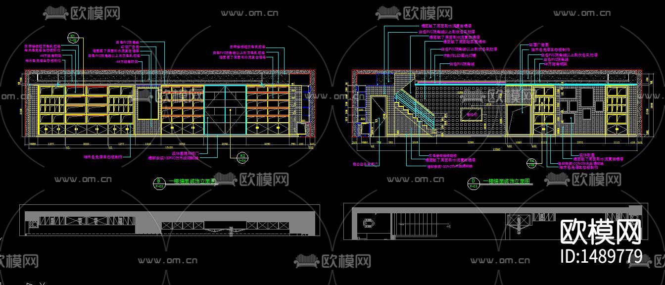 新中式会所cad施工图下载（渲染图8）