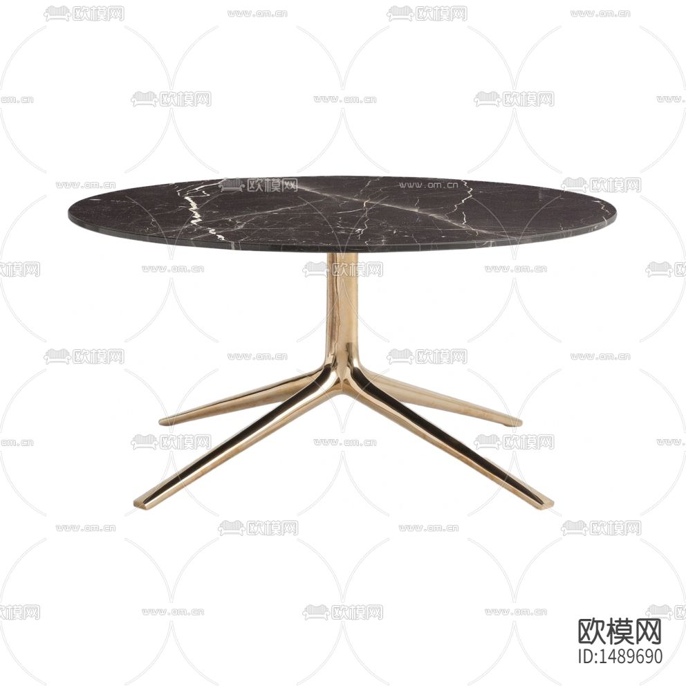 现代轻奢不锈钢大理石圆形角几下载