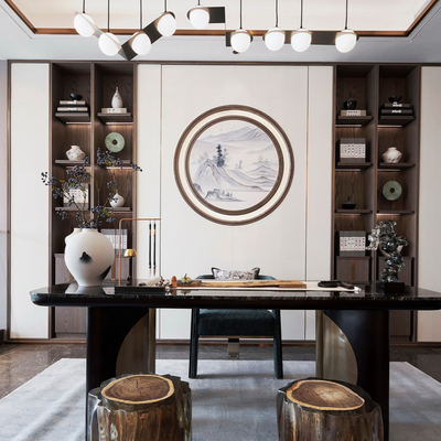帝凯室内设计 新中式书房
