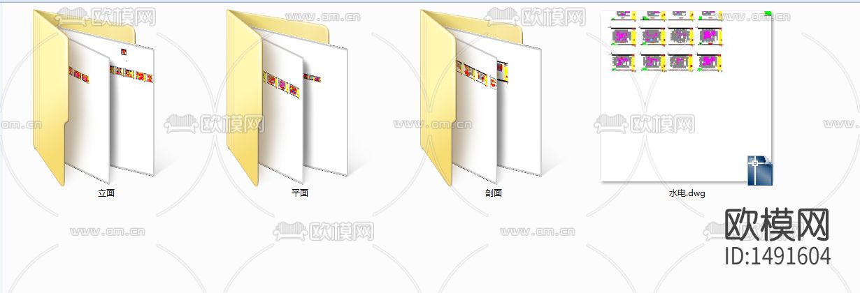 法式宫庭别墅cad施工图纸下载（渲染图9）